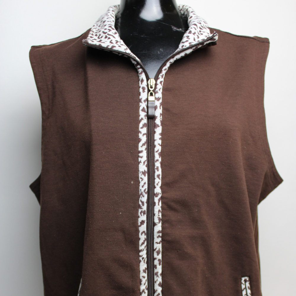 Allison Daley Women's Cheetah Vest Size PL/G